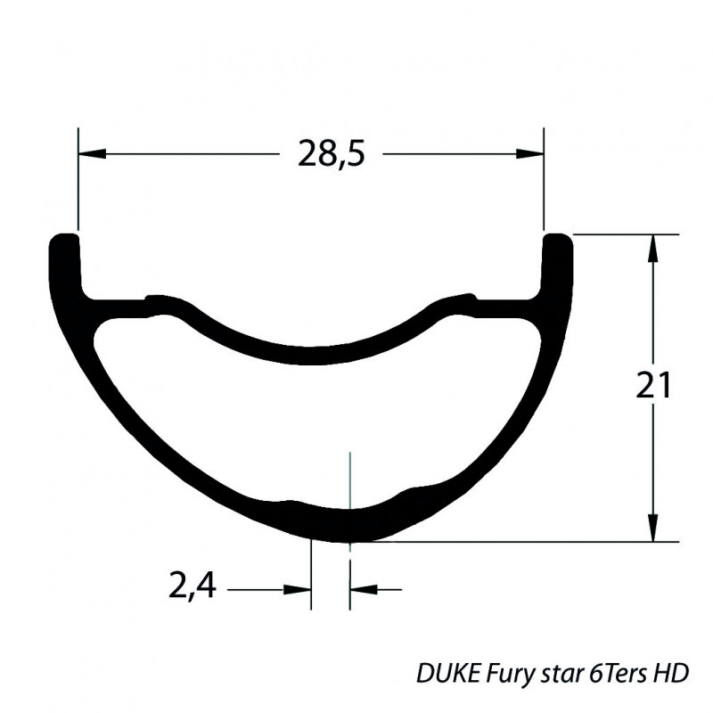 DUKE RIM 27.5" FURY STAR HD 28 | 32H ASIMETRICO