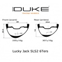 DUKE RIM 29'' LUCKY JACK SLS2 6TERS 26 | 28H ASIMETRICO Trasero