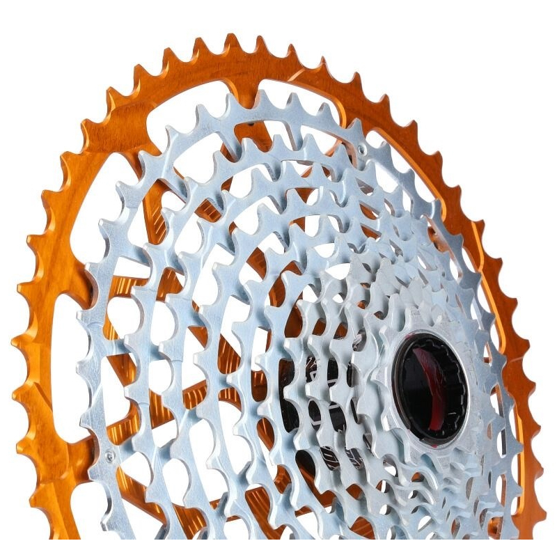 GARBARUK 12-speed cassette (SRAM XD freehub) 10-52T, Orange