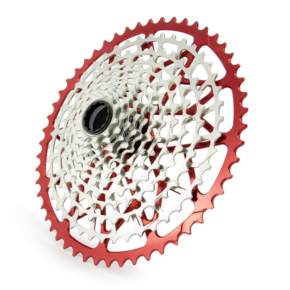 GARBARUK 12-speed cassette (SRAM XD freehub) 10-52T, Red