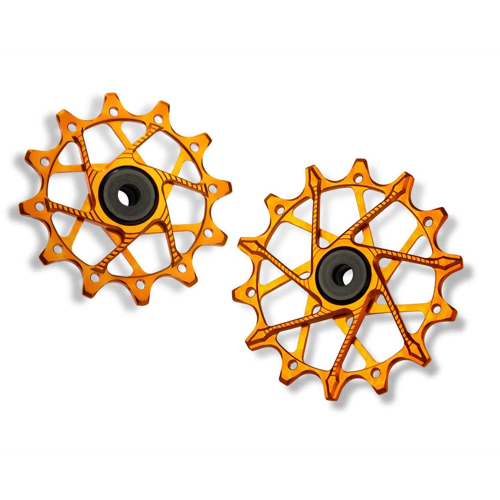 GARBARUK Rear Derailleur Pulleys for SRAM | Set - 12T + 16T (for 11/12 sp. with GARBARUK cage), Orange