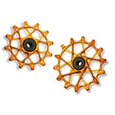GARBARUK Rear Derailleur Pulleys for SRAM | Set - 12T + 16T (for 11/12 sp. with GARBARUK cage), Orange