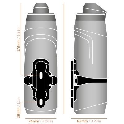 FIDLOCK TWIST SET bottle 800 + bike base · Clear