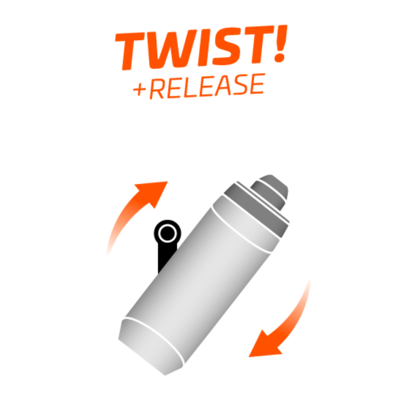 FIDLOCK TWIST SET bottle 450 + uni base · Smoke