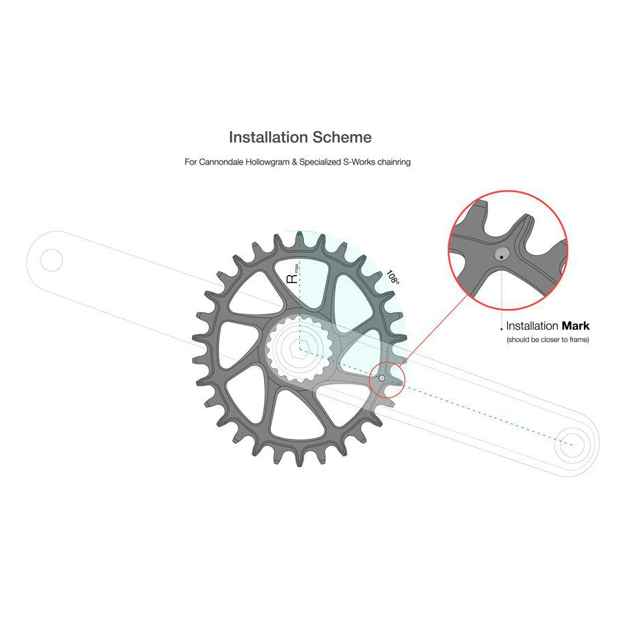 GARBARUK Cannondale MTB Round BOOST - 34T Silver