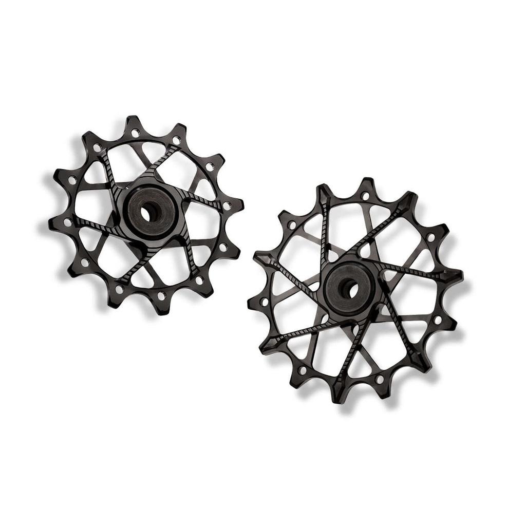 GARBARUK Rear Derailleur Cage + Pulleys Kit for SRAM 11/12-speed (Black, Standard, Black)