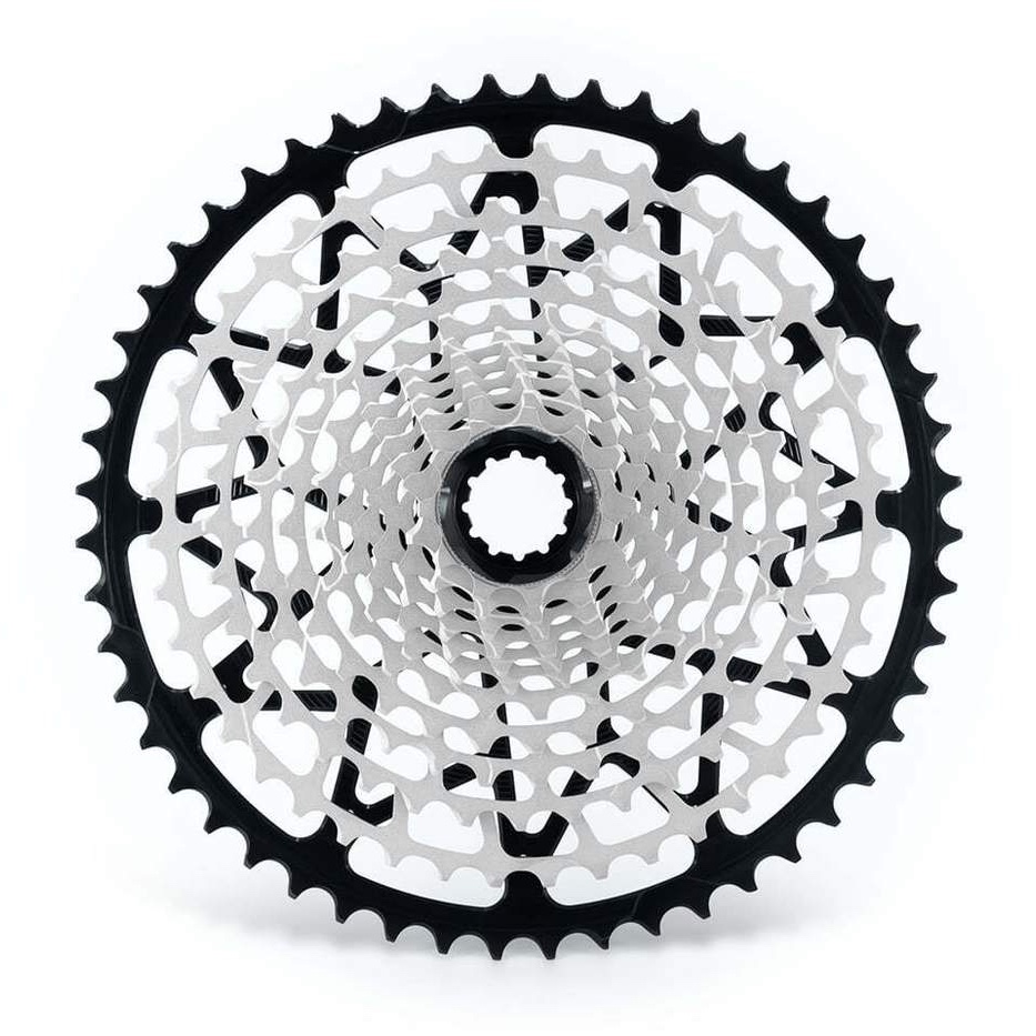 GARBARUK 12-speed cassette (Shimano-standard freehub) 11-52T, Nickel, Silver