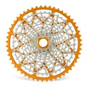 GARBARUK 12-speed cassette (Shimano Micro Spline freehub) 10-52T · Orange