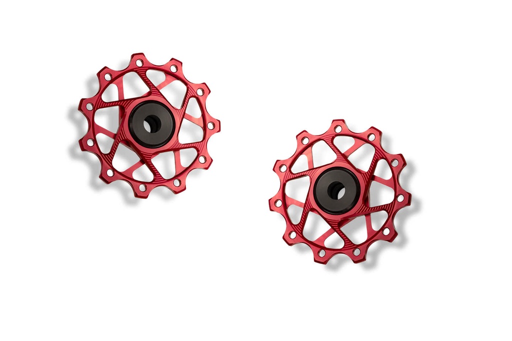 GARBARUK Rear Derailleur Pulleys for Shimano | 11T + 11T · Red