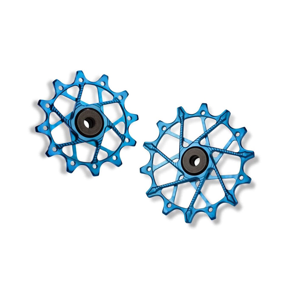 GARBARUK Rear Derailleur Pulleys for SRAM | 12T + 14T (for 11/12 sp. with standard cage) · Blue