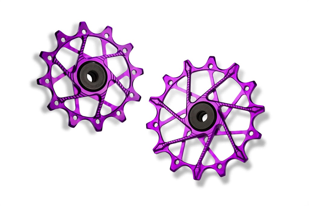 GARBARUK Rear Derailleur Pulleys for SRAM | 12T + 14T (for 11/12 sp. with standard cage) · Violet