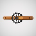 INGRID Crankset CRS-G · SIZE-M Axle L136 ORANGE (Incluye Herramienta)