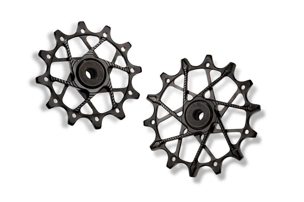 GARBARUK Rear Derailleur Pulleys for SRAM |  12T + 14T (for 11/12 sp. with standard cage) · Black