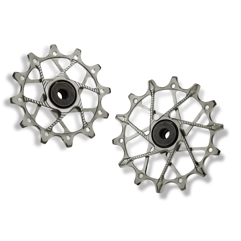 GARBARUK Rear Derailleur Pulleys for SRAM | 12T + 16T (for 11/12 sp. with GARBARUK cage) · Silver