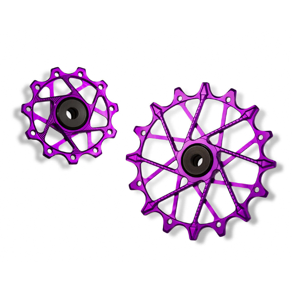 GARBARUK Rear Derailleur Pulleys for Shimano | 11T + 16T  (for 11 sp. with GARBARUK cage) · Violet