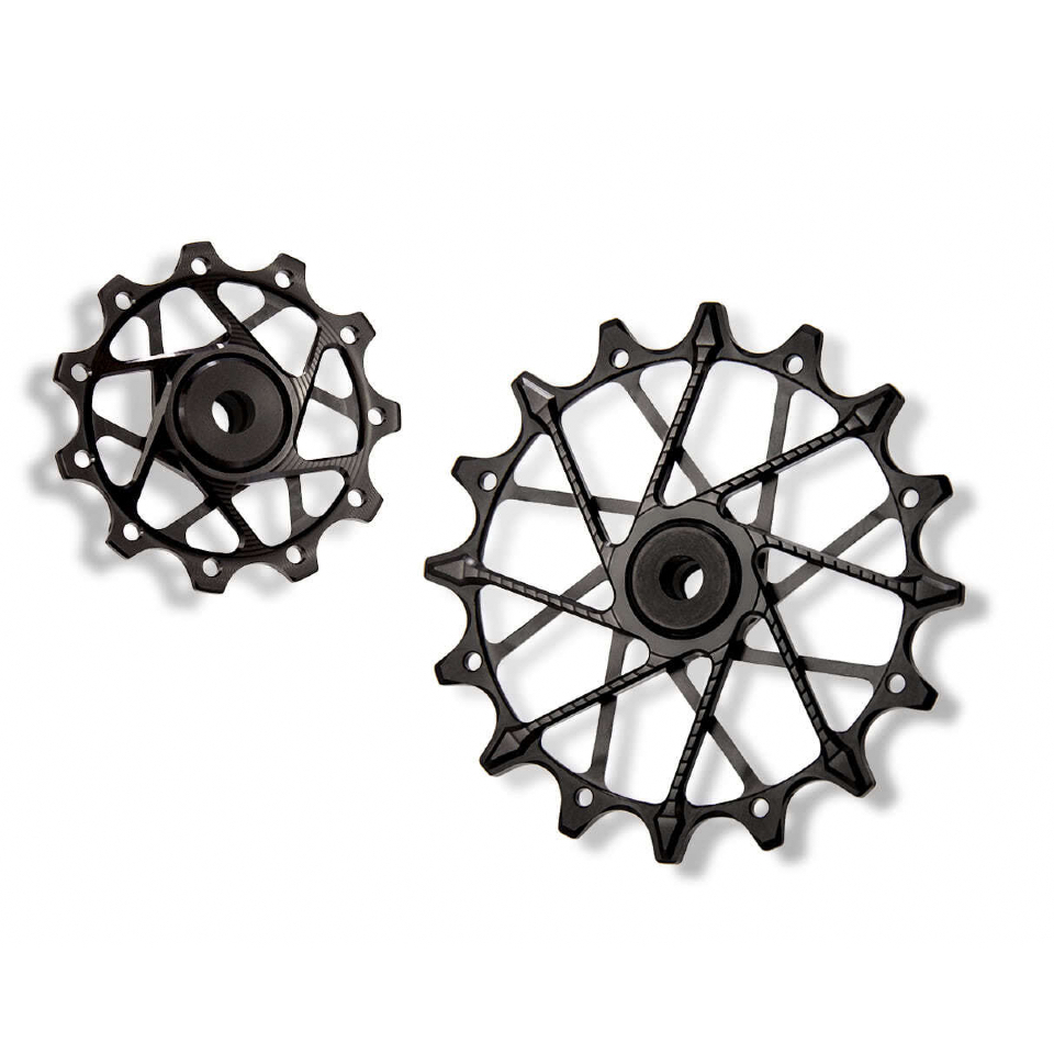 GARBARUK Rear Derailleur Pulleys for Shimano | 11T + 16T  (for 11 sp. with GARBARUK cage) · Black