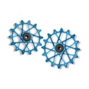 GARBARUK Rear Derailleur Pulleys | 14T + 16T (for Shimano 12 sp. with GARBARUK cage & SRAM Eagle Transmission with original cage) · Blue 
