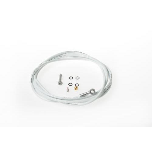 [724696] MAGURA Disc brake hose white MT8/6/4  Length 2.500mm aluminium-banjo, aluminum bolt; 4 x 0 Rings