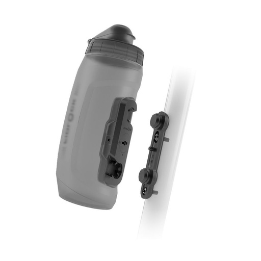 [09636(TBL)] FIDLOCK TWIST SET bottle 590 + bike base · Transparent black