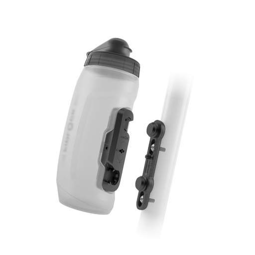 [09636(CLR)] FIDLOCK TWIST SET bottle 590 + bike base · Transparent clear