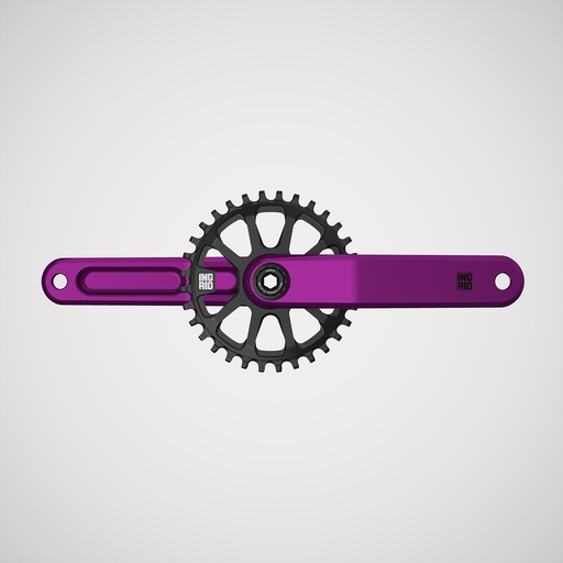 [ING-CRS-G-M-L136 VIOLET] INGRID Crankset CRS-G · SIZE-M Axle L136 VIOLET (Incluye Herramienta)