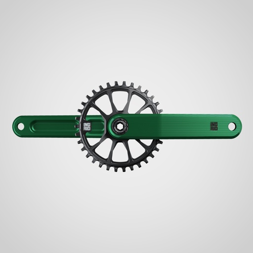 [ING-CRS-G-M-L136 GREEN] INGRID Crankset CRS-G · SIZE-M Axle L136 GREEN (Incluye Herramienta)