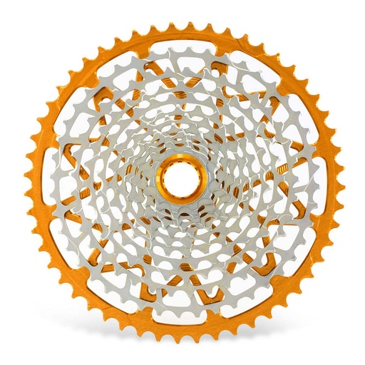 [5907441532792] GARBARUK 12-speed cassette (Shimano Micro Spline freehub) 10-52T · Orange