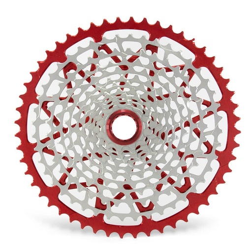 [5907441532808] GARBARUK 12-speed cassette (Shimano Micro Spline freehub) 10-52T · Red