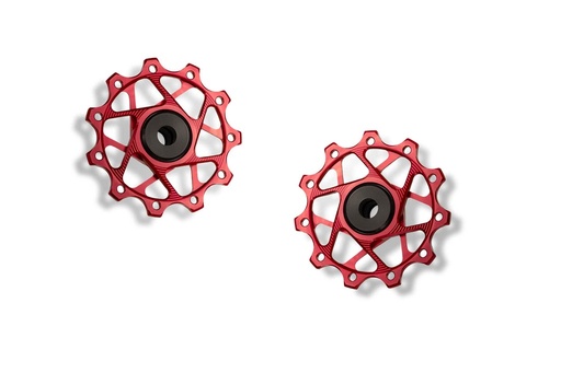 [5907441547642] GARBARUK Rear Derailleur Pulleys for Shimano | 11T + 11T · Red