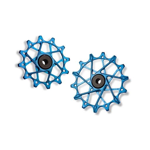 [5907441546003] GARBARUK Rear Derailleur Pulleys for SRAM | Set - 12T + 14T (for 11/12 sp. with standard cage) · Blue