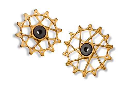 [5907441546010] GARBARUK Rear Derailleur Pulleys for SRAM | 12T + 14T (for 11/12 sp. with standard cage) · Gold
