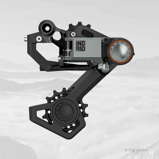 [ING-RD1-S-R11SHT] INGRID Desviador Trasero RD1 SHIMANO 11S Jaula corta | Titanium RUTA