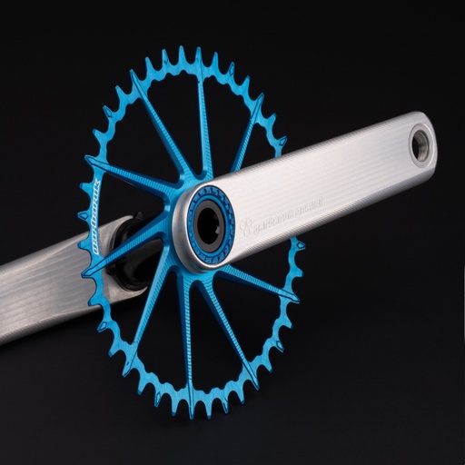[5907441602150] GARBARUK plato para bielas Garbaruk Ruta/Gravel Round - 46T Blue 