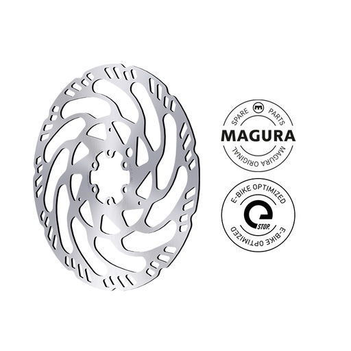 [2702935] MAGURA Rotor MDR-C Ø 220 mm 6 hole with 6 steel mounting bolts