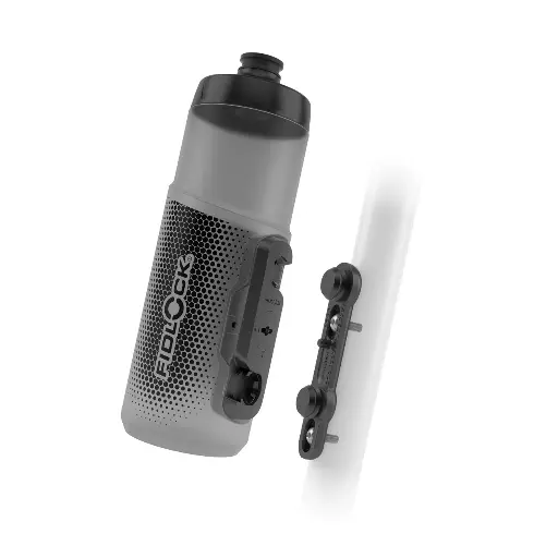 [09669(TBL)] FIDLOCK TWIST SET bottle 600 + bike base · transparent black