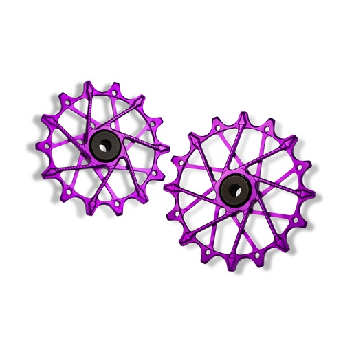 [5907441596046] GARBARUK Rear Derailleur Pulleys | 14T + 16T (for Shimano 12 sp. with GARBARUK cage & SRAM Eagle Transmission with original cage) · Violet 